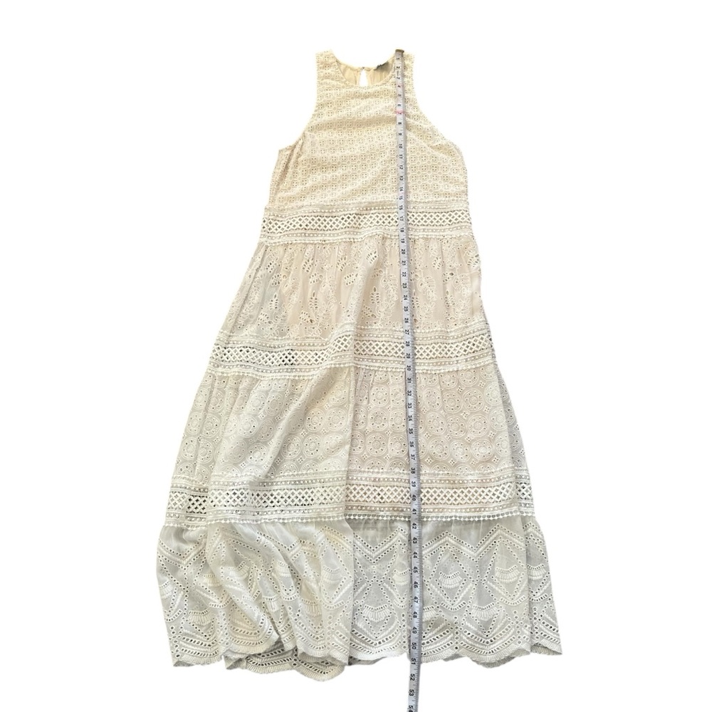 Sundance Dreamers Believe Bone Off White Eyelet Dress Size Medium - Picture 10 of 11